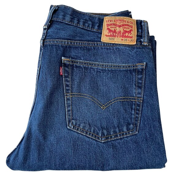 Levi's 505 Jeans Men's Size 36x30 Classic Original Fit Denim - Picture 3 of 6